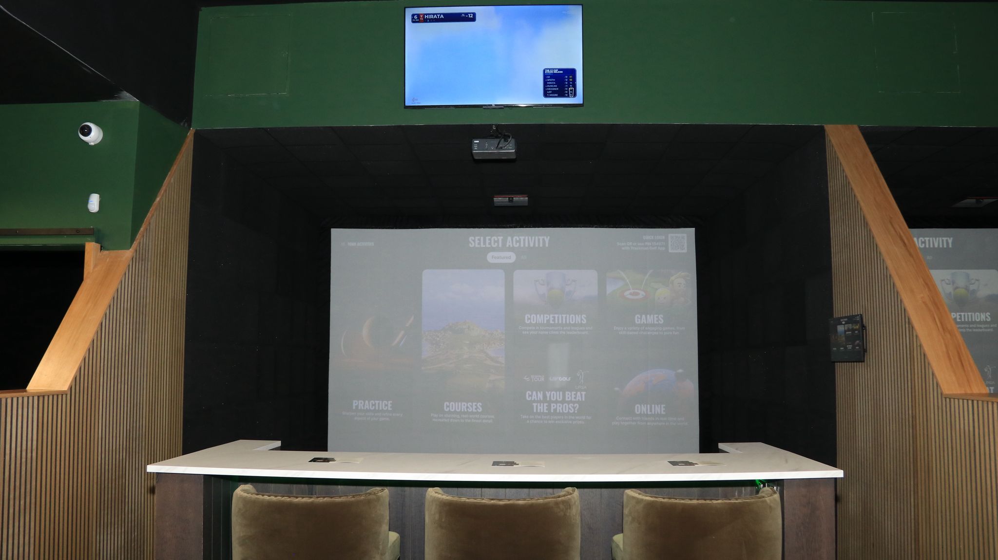 Trackman simulator bay at ProForm Golf